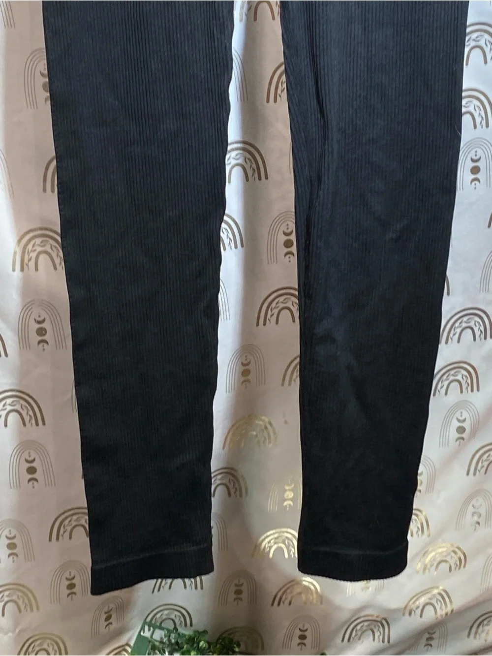 Colsie Black Ribbed High-Waist Kids Leggings